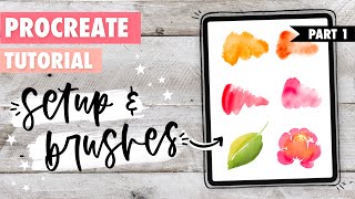 Procreate TUTORIAL Watercolor Florals Painting [upl. by Naivatco]