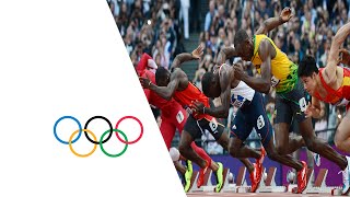 Bolt Blake amp Gatlin Win 100m SemiFinals  London 2012 Olympics [upl. by Suhcnip]