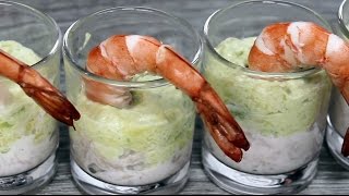 Recette de verrines avocat thon crevettes [upl. by Deery]