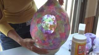 Easter Craft Easter Egg Decoupage BasketTurn a Balloon Into an Easter Basket [upl. by Frazer464]