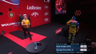 Peter Wright vs Gerwyn Price  Semi Final  Australian Darts Masters 🎯 [upl. by Aeiram]