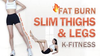 18 MIN ONLY SLIM amp TONED THIGHS LEGS NO Bulk UpFULL BODY FAT BURN Low Impact Version  Shirlyn [upl. by Kcirrez]