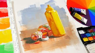 Ketchup amp Mustard in Gouache [upl. by Lamrouex]