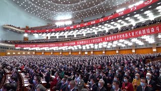 Chinese national anthem sung at the 20th CPC National Congress opening session [upl. by Allecsirp]