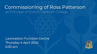 Commissioning of Ross Patterson as the Principal of Scotch Oakburn College [upl. by Enaitsirk]