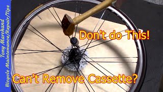 Remove a jammed cassette from freehub body Does and Donts [upl. by Shel]