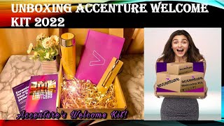 UNBOXING ACCENTURE WELCOME KIT 2022 FOR NEW JOINERS ♥️ [upl. by Gian]