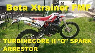 Beta Xtrainer FMF TURBINECORE II quotQquot SPARK ARRESTOR Before and After [upl. by Cornelia]