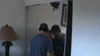 Removing bipass sliding glass closet doors [upl. by Eahsat117]