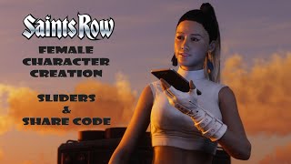 Saints Row 2022 pretty female boss creation with sliders [upl. by Akirdnahs]