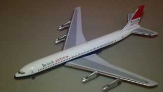 Episode 399 Big Bird 500Herpa Wings British Airtours Boeing 707300 Reg GAXXY 1500 Scale [upl. by Aihsema]