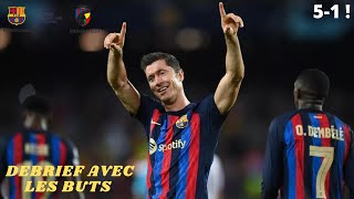 DEBRIEF  AVEC LES BUTS   BARÇA  VICT PLZEN  51  TRIPLÉ DE LEWANDOWSKI  GROS MATCH DU BARÇA [upl. by Elohcan]