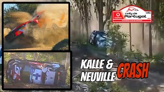 Kalle Neuville Solberg Crash • WRC Rally De Portugal 2024 [upl. by Dorsman]