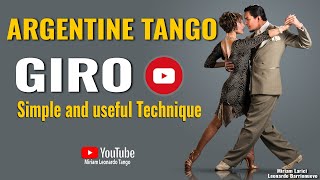 GIRO  Argentine Tango step  Useful Technique [upl. by Casie]