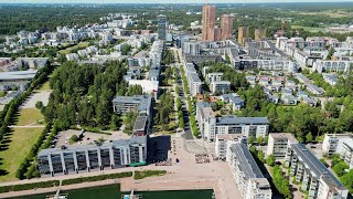 Helsinki Vuosaari Aurinkolahti Vuosaari Towers Uutela Canal and Vuosaari Harbour June 2024 [upl. by Aleyak]