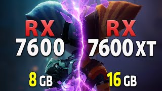 RX 7600 vs RX 7600 XT  Test in 10 Games  1080p [upl. by Anaoj]