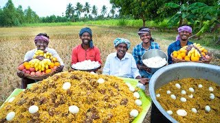 BIRYANI  MUTTON BIRYANI with Eggs  Traditional Biryani Recipe cooking in Village  Village Cooking [upl. by Ardnoel]