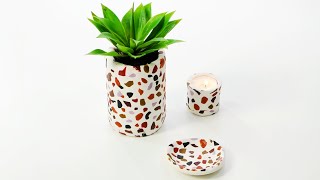 DIY Terrazzo homewares using polymer clay [upl. by Elsilrac]