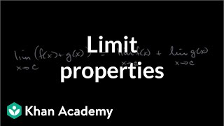 Limit properties  Limits and continuity  AP Calculus AB  Khan Academy [upl. by Anjanette]