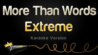 Extreme  More Than Words Karaoke Version [upl. by Morse422]