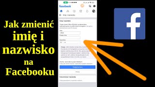 Jak zmienić imię i nazwisko na Facebooku [upl. by Eisnyl]