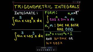 Trigonometric Integrals  Part 1 of 6 [upl. by Radec]