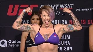 Bec Rawlings vs JessicaRose Clark  Weighin FaceOff  UFC Fight Night Werdum vs Tybura [upl. by Warfield162]