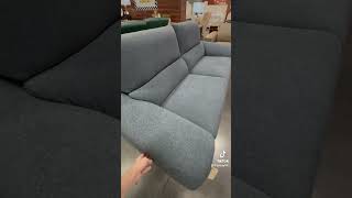 Blue Reclining Sofa  One of a Kind highpoint furniture homedecor style comfy sofa chicago [upl. by Sewellyn]