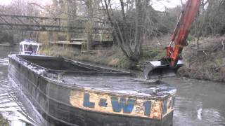 COTSWOLD CANALS dredging Stroudwater Canal at Ryeford [upl. by Hocker842]