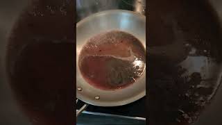 how to make a pan sauce deglaze on stainless steel pan [upl. by Tarfe832]