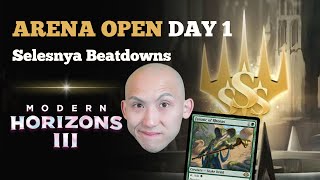 Selesnya Beatdowns  Arena Open Day 1  Modern Horizons 3 Sealed  MTG Arena [upl. by Nanette]