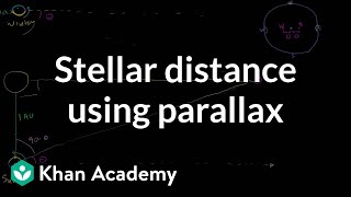 Stellar distance using parallax  Cosmology amp Astronomy  Khan Academy [upl. by Asirac]