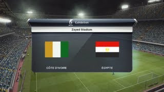 Côte dIvoire  Egypte PES 2013  Match Amical Préparation CAN 2013  CPU Vs CPU [upl. by Lucier813]