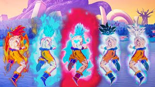 Dragon Ball Super Kakarot  All Goku Transformations amp Ultra Instinct 4K 60FPS [upl. by Gaelan]