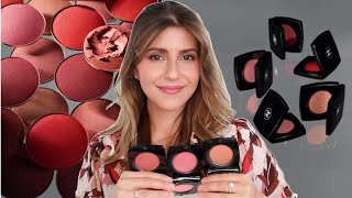 Chanel Joues Contraste Intense Cream to Powder Blushes [upl. by Llerraf884]