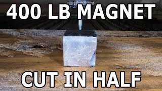 Huge Neodymium Magnet Cut in Half with a 60000 PSI Waterjet  400 Lbs [upl. by Obellia435]