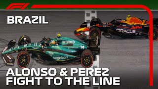 Alonso And Perezs Incredible Photo Finish  2023 Sao Paulo Grand Prix [upl. by Aniala]