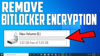 How To Remove BITLOCKER ENCRYPTION In Windows 10 [upl. by Arretal547]