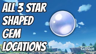 All 3 Star Shaped Gem Locations  Genshin Impact [upl. by Demmy]