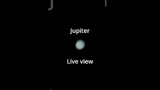 Jupiter through my telescope Live view and stackedprocessed image astrophotography jupiter [upl. by Joh]