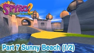 Spyro 2  Part 7 Sunny Beach 12  HD PS1 Widescreen Hack [upl. by Rimola8]