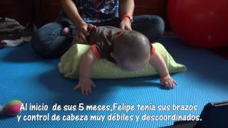 Terapia fisica bebe 5 meses con sindrome de Down [upl. by Eitirahc]