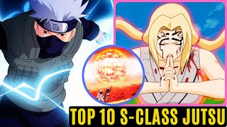 NARUTO Top 10 Every SClass Jutsu In Naruto Ranked By Strength [upl. by Ihculo]