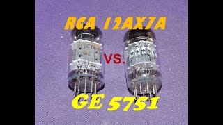 GE 5751 VS RCA 12AX7A Tube Tone Comparison [upl. by Aria802]