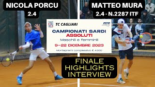 Campionati Sardi Assoluti Tennis maschili 2023 Nicola Porcu vs Matteo Mura tennis highlights italian [upl. by Klusek]