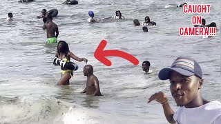 HOW BEACH BOYS LURE INNOCENT WOMEN IN KENYAS MOMBASA PIRATES PUBLIC BEACH ⚠️ [upl. by Aramat]