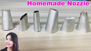 Nozzles for cake decoration  How to make Nozzle  Cake Nozzle Making at Home  Homemade Nozzle [upl. by Leacock299]