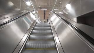 Sweden Stockholm Odenplan trainsubway station 2X escalator ride and broken SMW elevator [upl. by Jimmie]