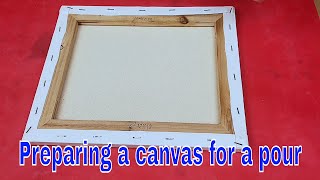 How to prepare a canvas for a resin pour  to prevent ridges and dips [upl. by French]