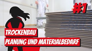 Trockenbau Planung und Materialbedarf einer Trockenbauwand [upl. by Barty717]